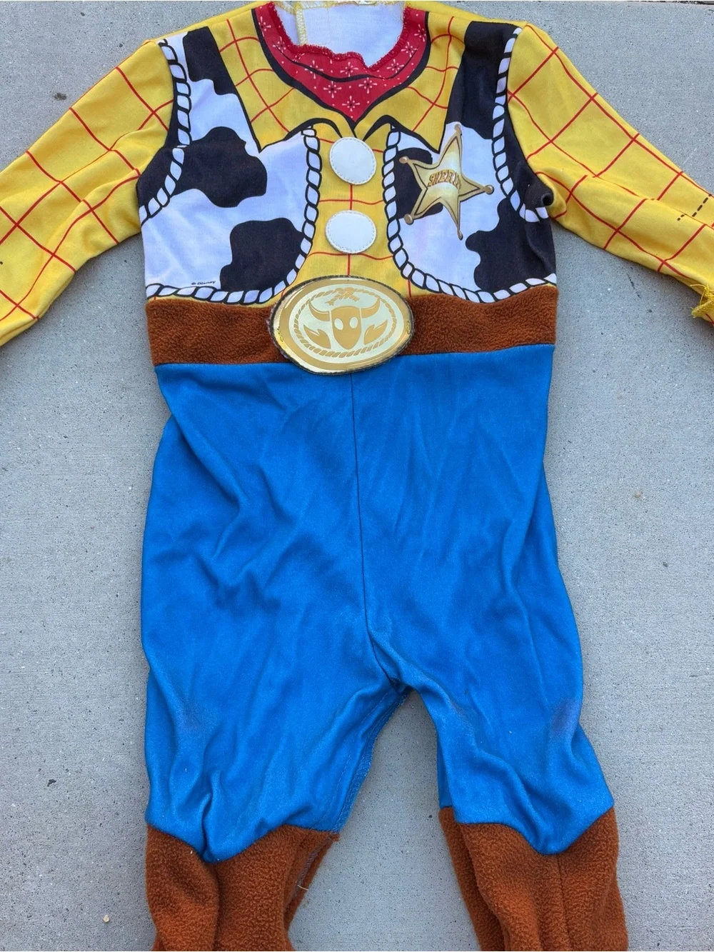 Cowboy Sheriff One-Piece Costume with Bright Blue Pants
